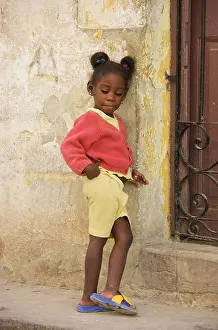 Habana: Cuba - Girl in Habana Vieja, the Old Town of Cuba's