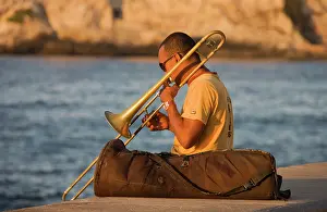Instruments: Cuba - Musician at the Malecon, the famous oceanfront