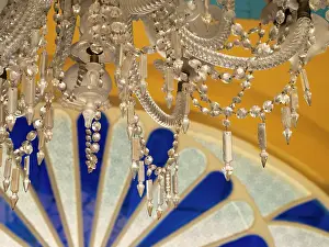 Merrill: Cuba, Santa Clara, ornate chandelier in historic theater