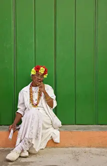Habana: Cuba - Woman in Habana Vieja, the Old Town of Cuba's
