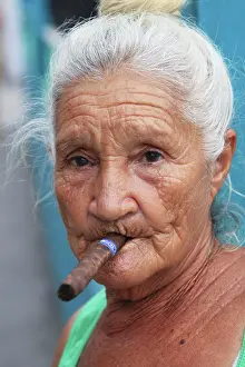 Smoking: Cuban Woman