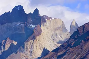 Cuernos: Cuernos del Paine - detail of by clouds surrounded