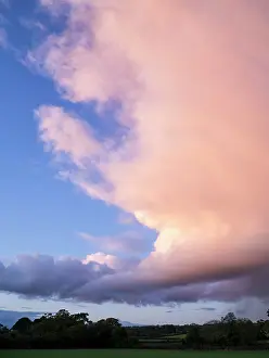 Cumulonimbus: Cumulonimbus cloud at sunset