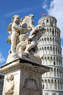 Angels: Cupid Statue and Leaning Tower of Pisa, Piazza dei
