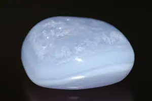 Agate: Cut Polished Blue Lace Agate Gemstone