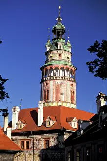 Turret: Czech Republic, Cesky Krumlov. Krumlov Chateau