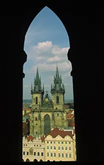 Bohemia: Czech Republic, Prague, View of Tyn Church