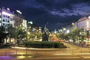 Streak: Czech Republic, Prague. Wenceslas Square
