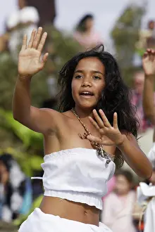 Fiesta: Dancer on Rapa Nui Language Day, a fiesta organised