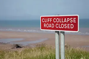 Collapsing: Danger Collapsing Cliffs Sign