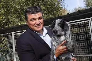 Prevention: David Douillet visiting A.S.P.C.A shelter of Plaisir