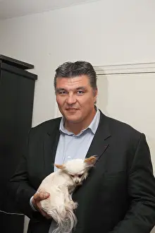 Prevention: David Douillet visiting A.S.P.C.A shelter of Plaisir