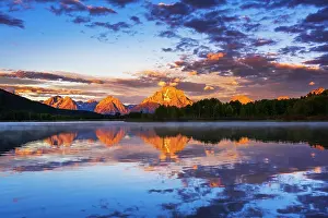 Russ: Dawn light over the Tetons from Oxbow Bend, Grand
