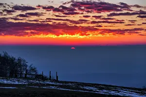 Daybreak: Dawn on mountain top, remnants of snow, Knterberg