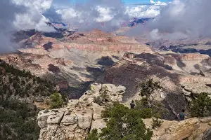 Landmarks: Deep canyon with clouds in Grand Canyon National Park
