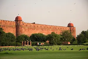 Delhi: Delhi, India. Delhi's Red Fort at sunset