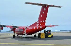 Plane: Denmark. Greenland. West coast. Air Greenland plane
