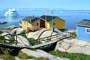Colorfull: Denmark. Greenland. West coast. Colorfull house