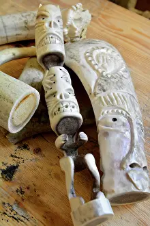 Inuit: Denmark. Greenland. West coast. Head of some inuit
