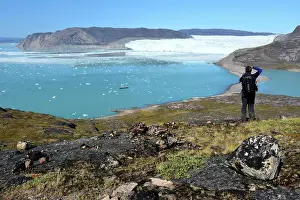 Photographer: Denmark. Greenland. West coast. Tourists looking