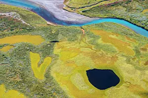 Jotunheimen: Detailed view from Knutshce mountain into Leirungsdalen