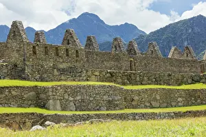 Home: Details of ancient Inca buildings, Machu Picchu, Peru