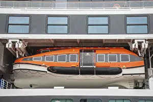 Ship: Detroit, Michigan - A life boat on the Viking Octantis luxury cruise ship