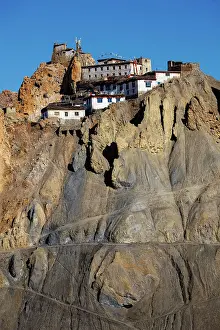 Pradesh: Dhankar Monasteryon a cliff in Himalayas, Spiti
