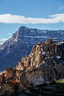 Pradesh: Dhankar monastry perched on a cliff in Himalayas