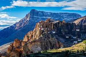 Pradesh: Dhankar monastry perched on a cliff in Himalayas