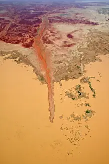 Diamantina: Diamantina River.in flood near Birdsville. Aerial