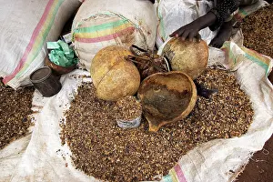 Husks: Dimeka market - coffee market (coffee bean husks)