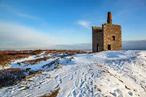 Mine: Ding Dong Mine - in Snow - Cornwall - UK