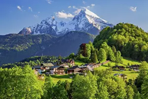 Watzmann: District with Hilger Chapel, Lockstein and Watzmann