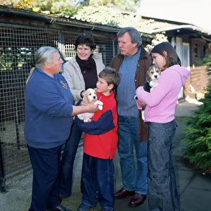 Choosing: DOG - family choosing puppy