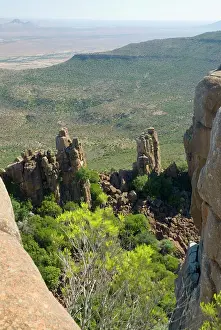 Pillars: Dolerite pillars, part of a dolerite sill, up to
