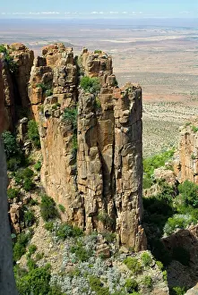 Pillars: Dolerite pillars, part of a dolerite sill, up to