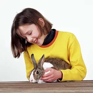 Choosing: Domestic RABBIT - Child stroking