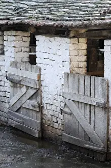 Farmsteads: Door to a Pigs farm in Serbia