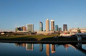Lithuania: Downtown Vilnius, Lithuania, with skyline