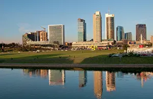 Lithuania: Downtown Vilnius, Lithuania, with skyline