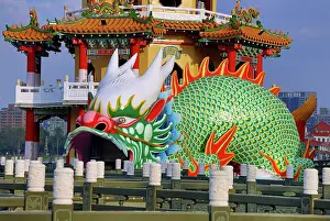 Tower: Dragon and Tiger Pagodas Temple at Lotus Pond in Kaohsiung