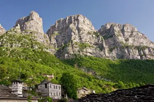 Towering: The dramatic limestone cliffs of Astraka mountain
