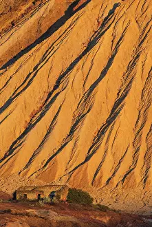 Mines: Dramatically scarred mining waste heaps at the open-ca