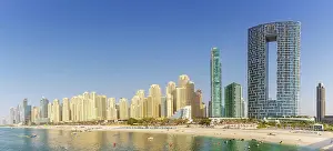 Airport: Dubai Jumeirah Beach JBR Beach Sea Marina Skyline