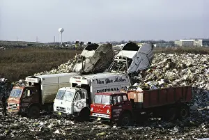Trucks: Dumping Garbage in Landfill