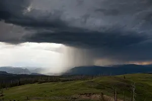 Thunderstorms: Dunraven Pass - thunderstorm in summer Yellowstone