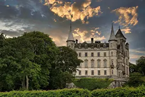 Sutherland: Dunrobin Castle, Evening Sky, Golspie, Sutherland