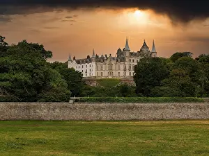 Sutherland: Dunrobin Castle, Sunset, Golspie, Sutherland, Highlands