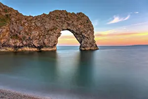 Devon: The Durdle Door, part of the Jurassic Coast in s
